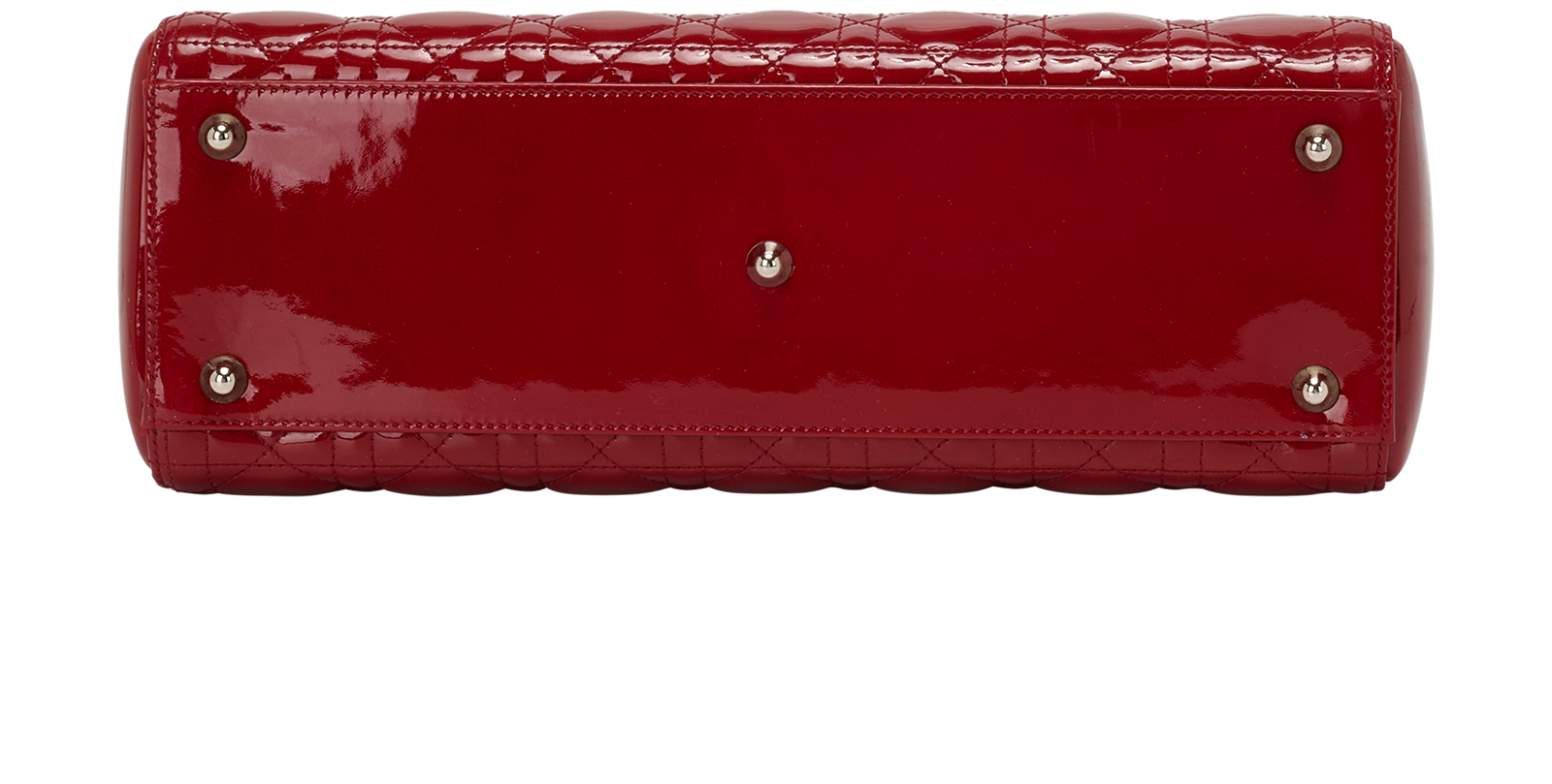 Large Lady Dior, &pound;1,400, Handbags, Red, Patent Leather, Top view